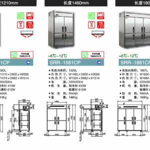 日本松下（三洋）PANASONIC  SRR-1881CP 立式风冷式冷藏柜图2