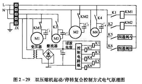 家用中央空调线路图图片